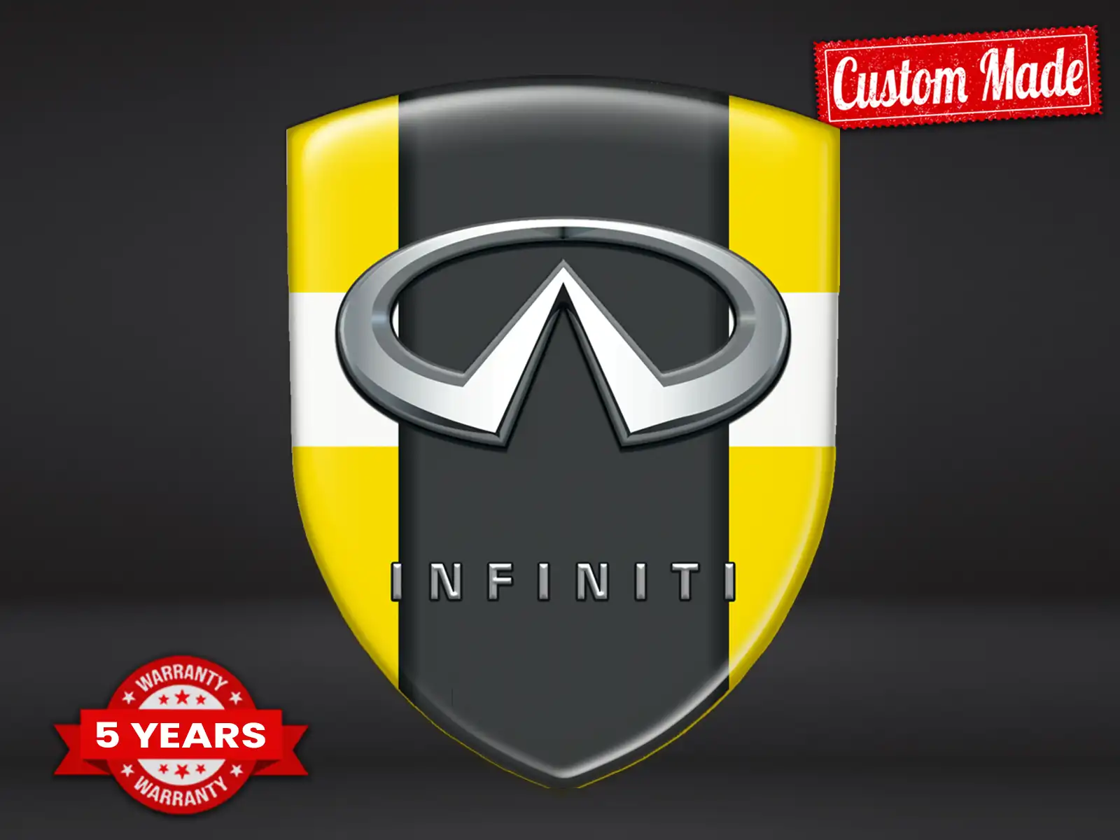 Infiniti Stickers Résine Bombés Design Exclusif Badges 